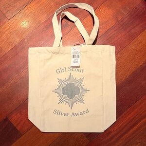 Girl Scout Silver Award Tan Tote Bag